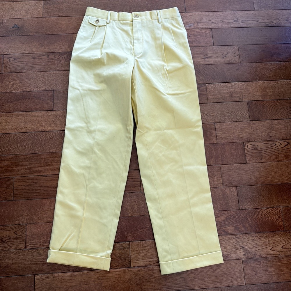 Lands End Women's Yellow Cuffed Pants